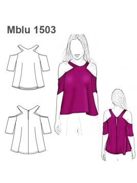 BLUSA CAMISA SIN HOMBROS MUJER