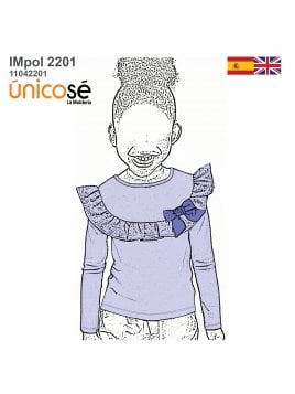 POLERON CON VUELOS NIÑA 2201