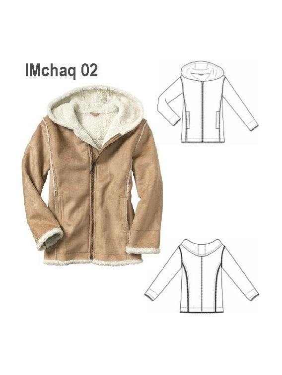 CHAQUETA LARGA NIÑA, CAPUCHON