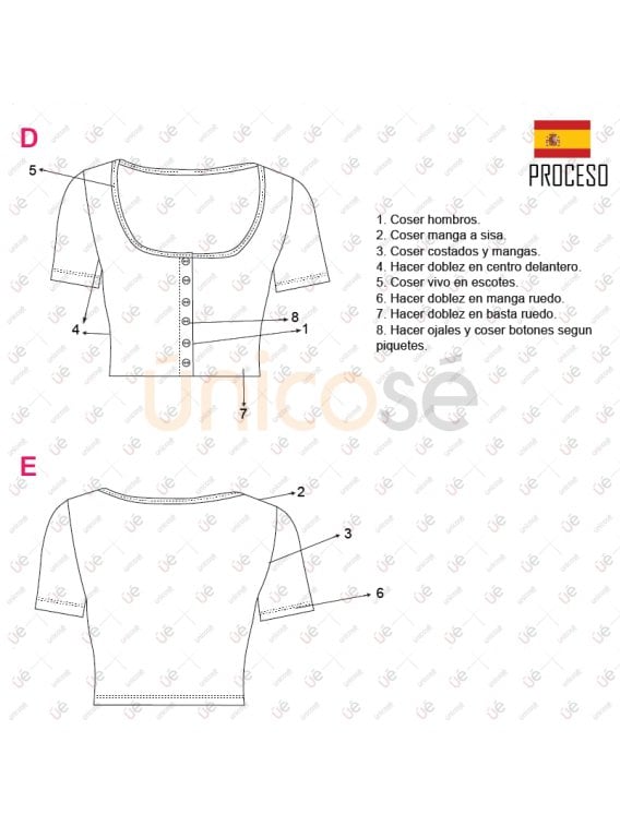 TOP BOTONES MUJER 2202