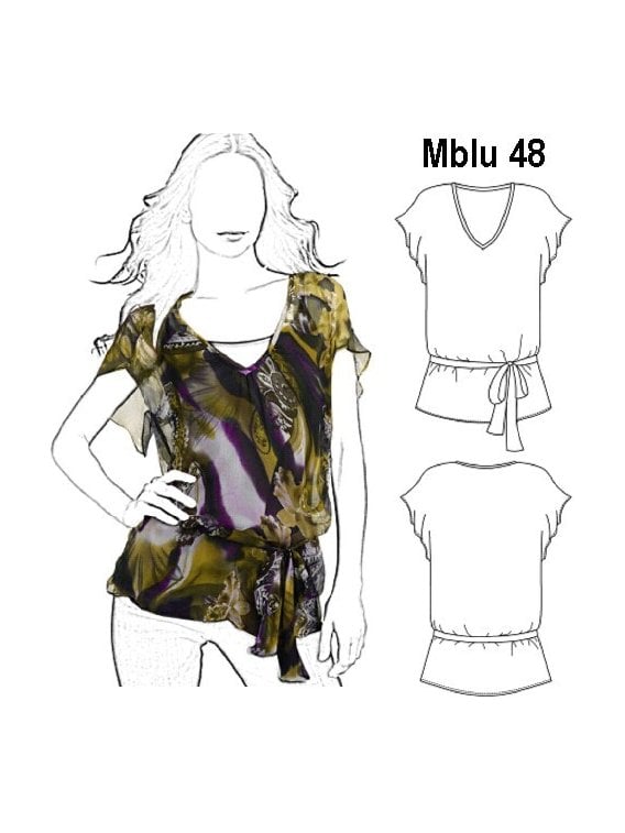 BLUSA MODA MUJER, MANGA SIN COSTURA EN S