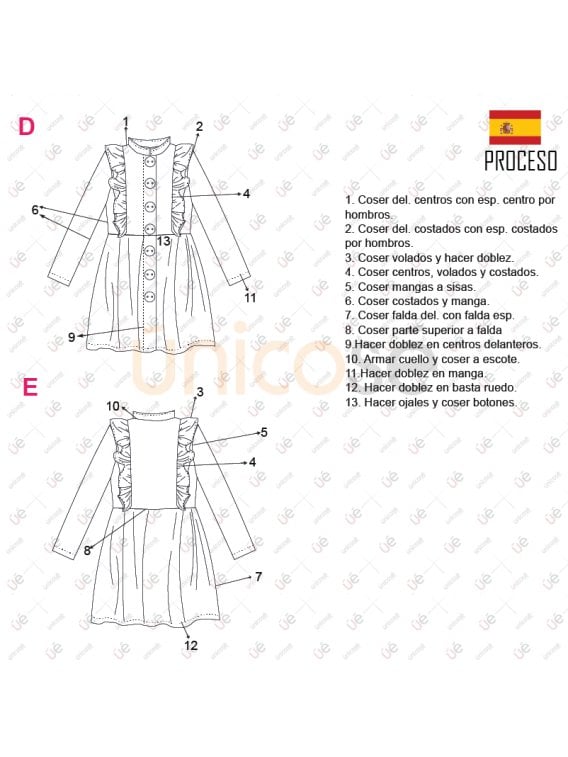 VESTIDO CLASICO NIÑA 2204