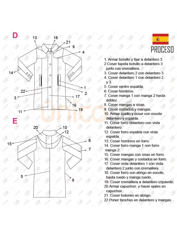 ABRIGO RECTO MUJER 2201