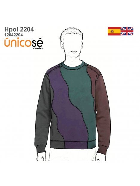POLERON CORTES HOMBRE 2204