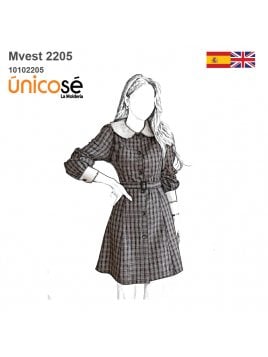 VESTIDO CUELLO BEBE MUJER 2205