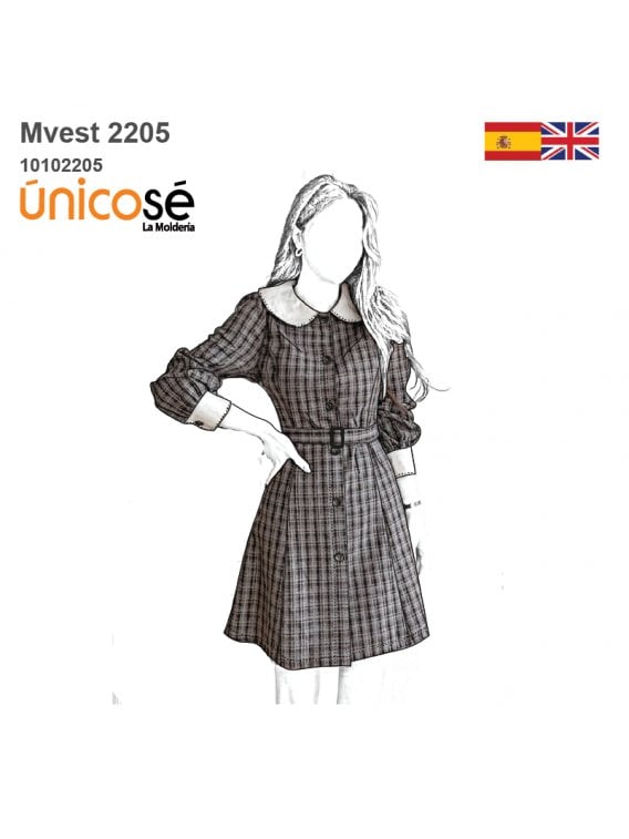 VESTIDO CUELLO BEBE MUJER 2205