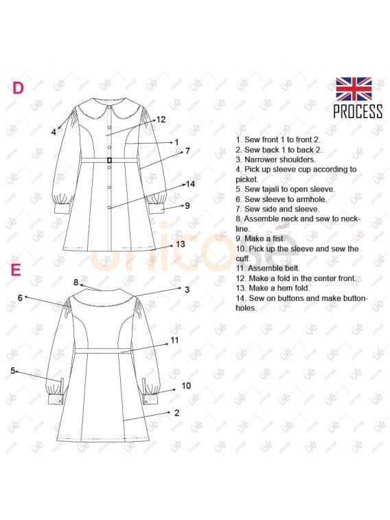 VESTIDO CUELLO BEBE MUJER 2205