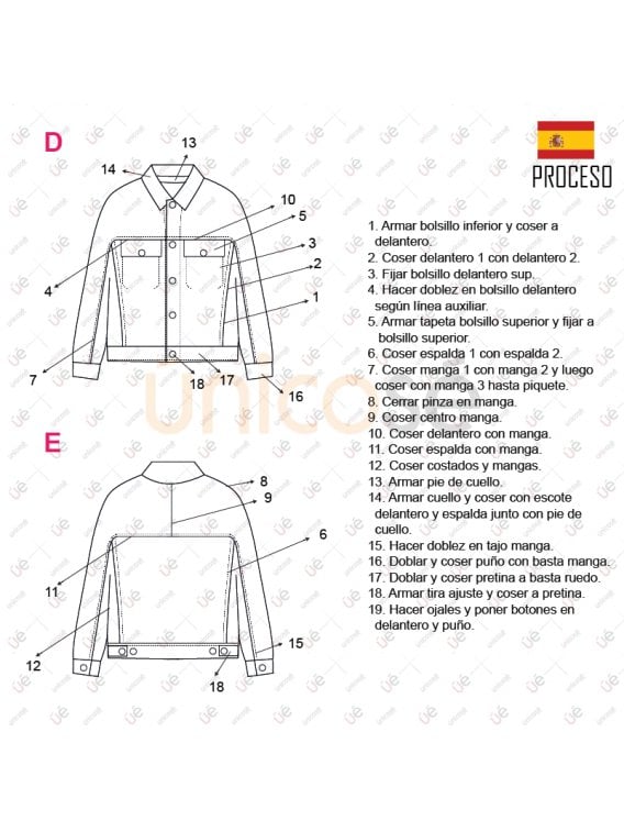 CHAQUETA JEANS CLASICA HOMBRE 2202