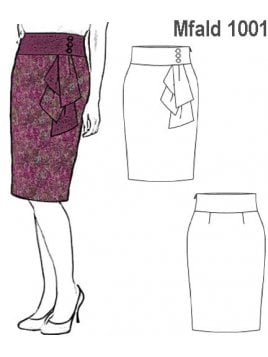 FALDA ADORNO COSTADO MUJER, PRETINA ANCH