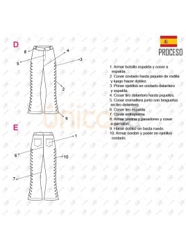 MOLDE PANTALON PIERNA ANCHA 2205