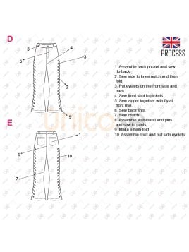 MOLDE PANTALON PIERNA ANCHA 2205