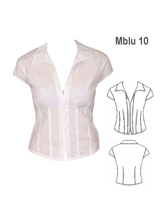 BLUSA CON CIERRE MUJER, DOBLE PINZA 