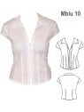 BLUSA CON CIERRE MUJER, DOBLE PINZA 