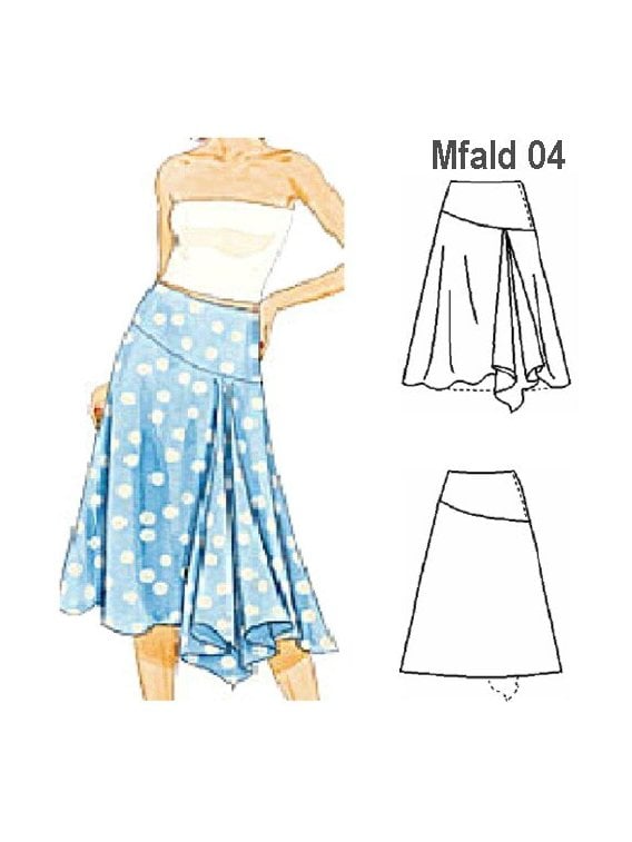 FALDA CON RUEDO MUJER, CORTE REBECA, ASI