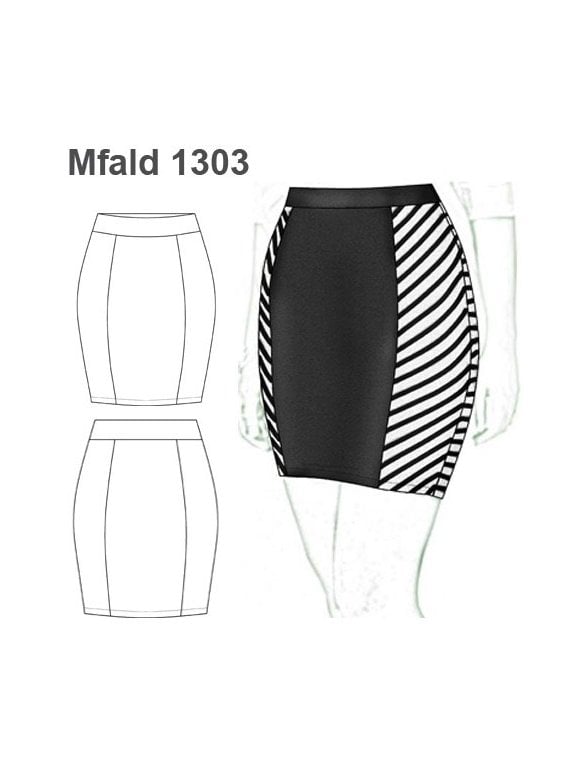 FALDA TUBO CORTE VERTICAL