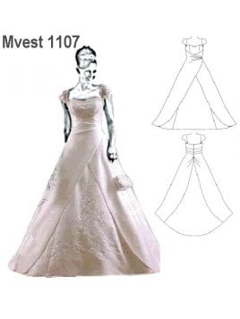 VESTIDO NOVIA DRAPEADO.