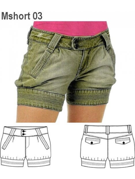 SHORT RECOGIDO MUJER 0903