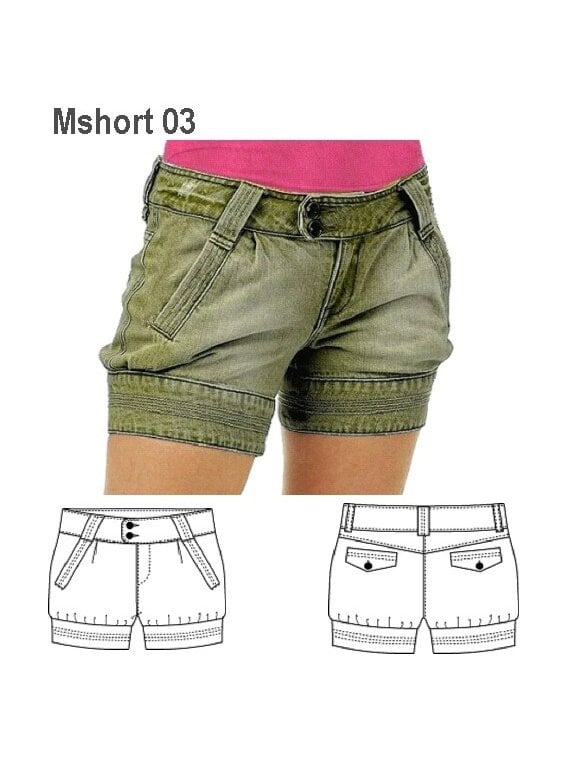 SHORT RECOGIDO MUJER 0903