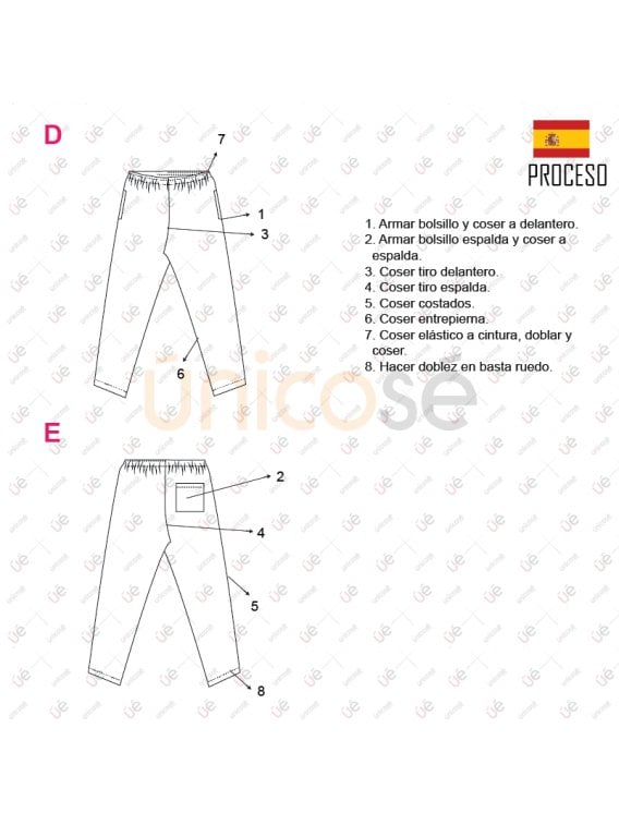 PANTALON SANITARIO UNISEX RT 2215