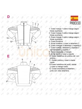 CHAQUETA ESCOLAR CORTES 2208