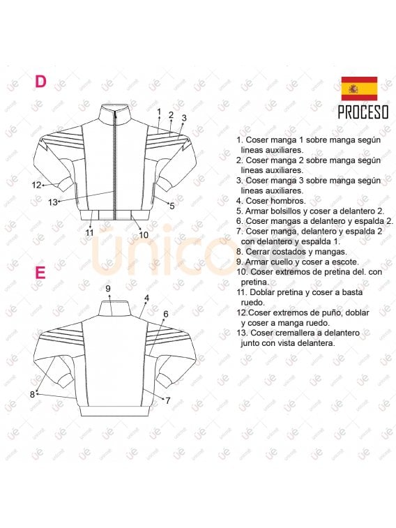 CHAQUETA ESCOLAR CORTES 2208