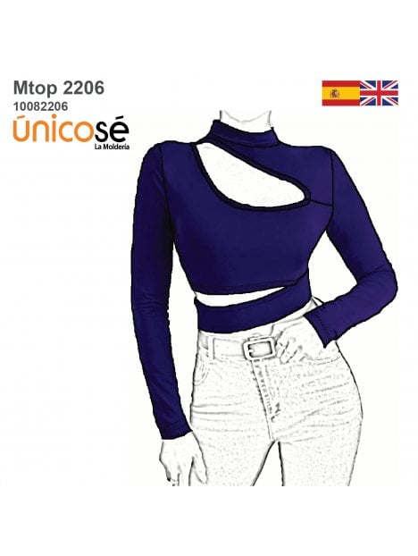 MOLDE TOP ASIMETRICO MUJER 2206