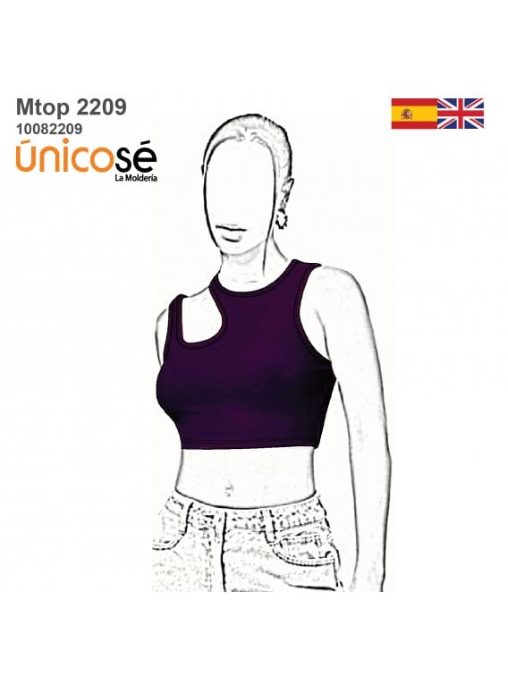 TOP ASIMETRICO MUJER 2209