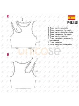 TOP ASIMETRICO MUJER 2209