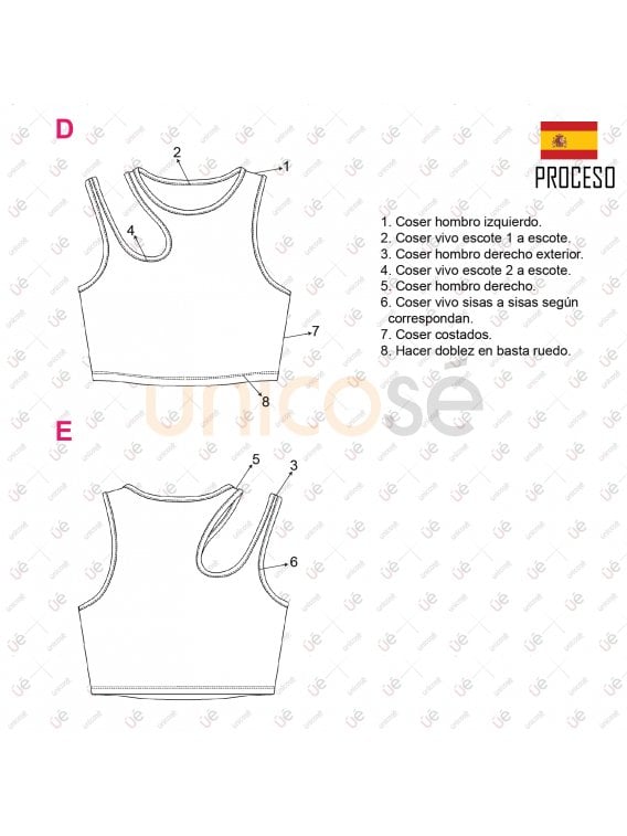 TOP ASIMETRICO MUJER 2209