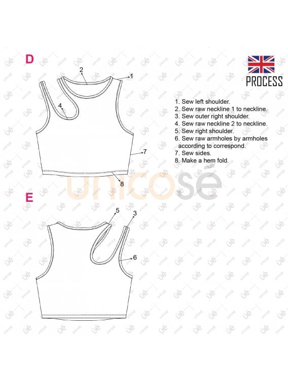 TOP ASIMETRICO MUJER 2209