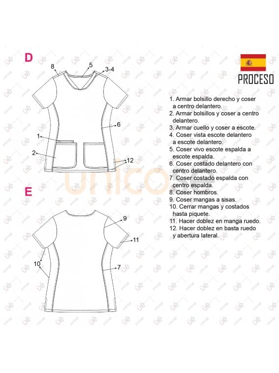 BLUSA SANITARIA MUJER RT 2217