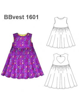 VESTIDO ESCOTE CORAZON EN ESPALDA BEBE