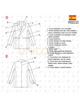 MOLDE CHAQUETA RECTA MUJER 2205