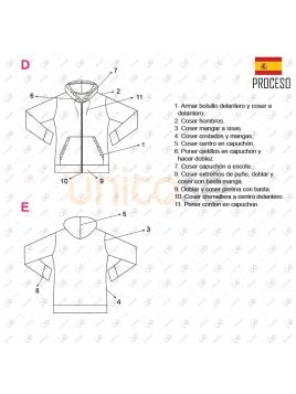MOLDE POLERON CANGURO MUJER 2205