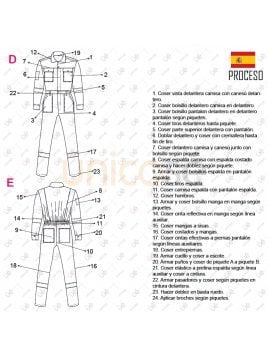 MOLDE OVEROL DE TRABAJO HOMBRE RT 2218