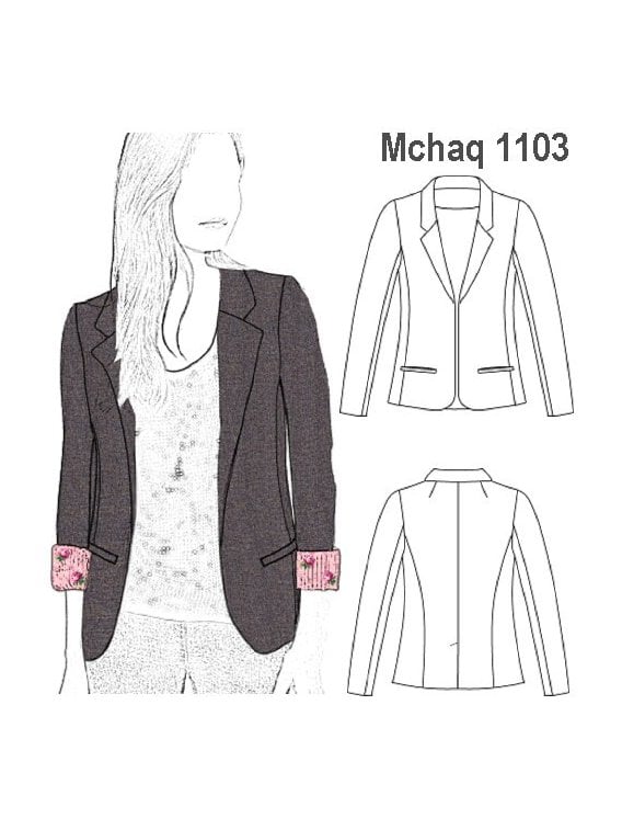 CHAQUETA SIN BOTONES MUJER, CON FORRO IN