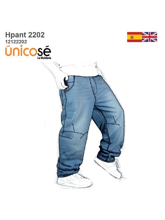 MOLDE PANTALON JEANS HOMBRE 2202