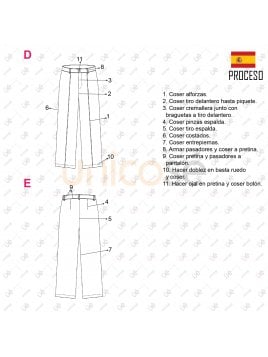 MOLDE PANTALON RECTO MUJER 2208