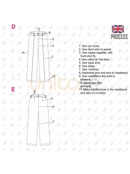 MOLDE PANTALON RECTO MUJER 2208