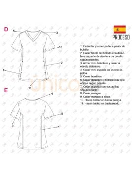 MOLDE BLUSA SANITARIA MUJER RT 2220