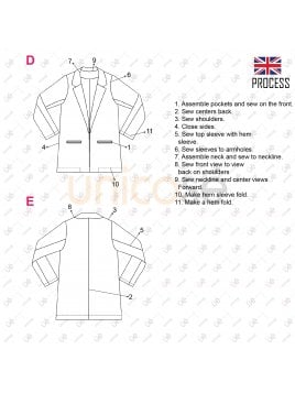 MOLDE ABRIGO BLAZER MUJER 2207