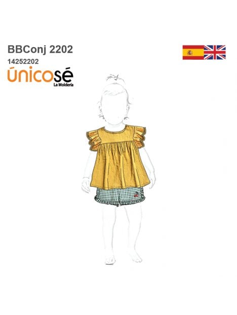 MOLDE CONJUNTO BLUSA BEBE 2202