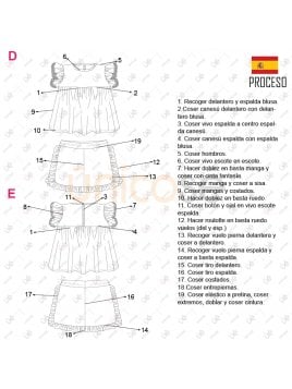 MOLDE CONJUNTO BLUSA BEBE 2202