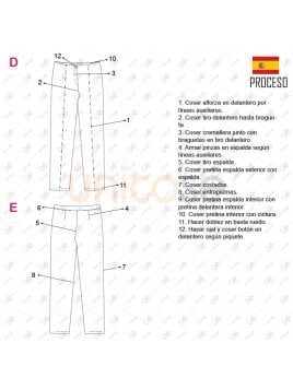 MOLDE PANTALON PITILLO MUJER 2209