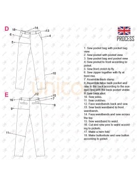 MOLDE PANTALON AJUSTADO MUJER 2210