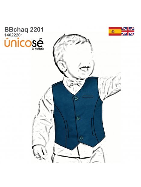 MOLDE CHAQUETA CHALECO BEBE 2201