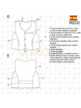 MOLDE CHAQUETA CHALECO BEBE 2201