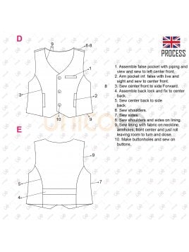 MOLDE CHAQUETA CHALECO BEBE 2201