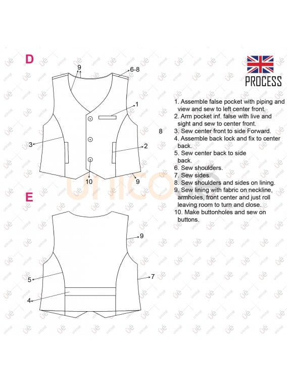 MOLDE CHAQUETA CHALECO BEBE 2201