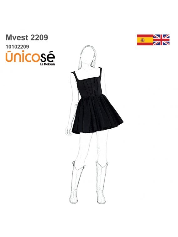 MOLDE VESTIDO CORSET MUJER 2209